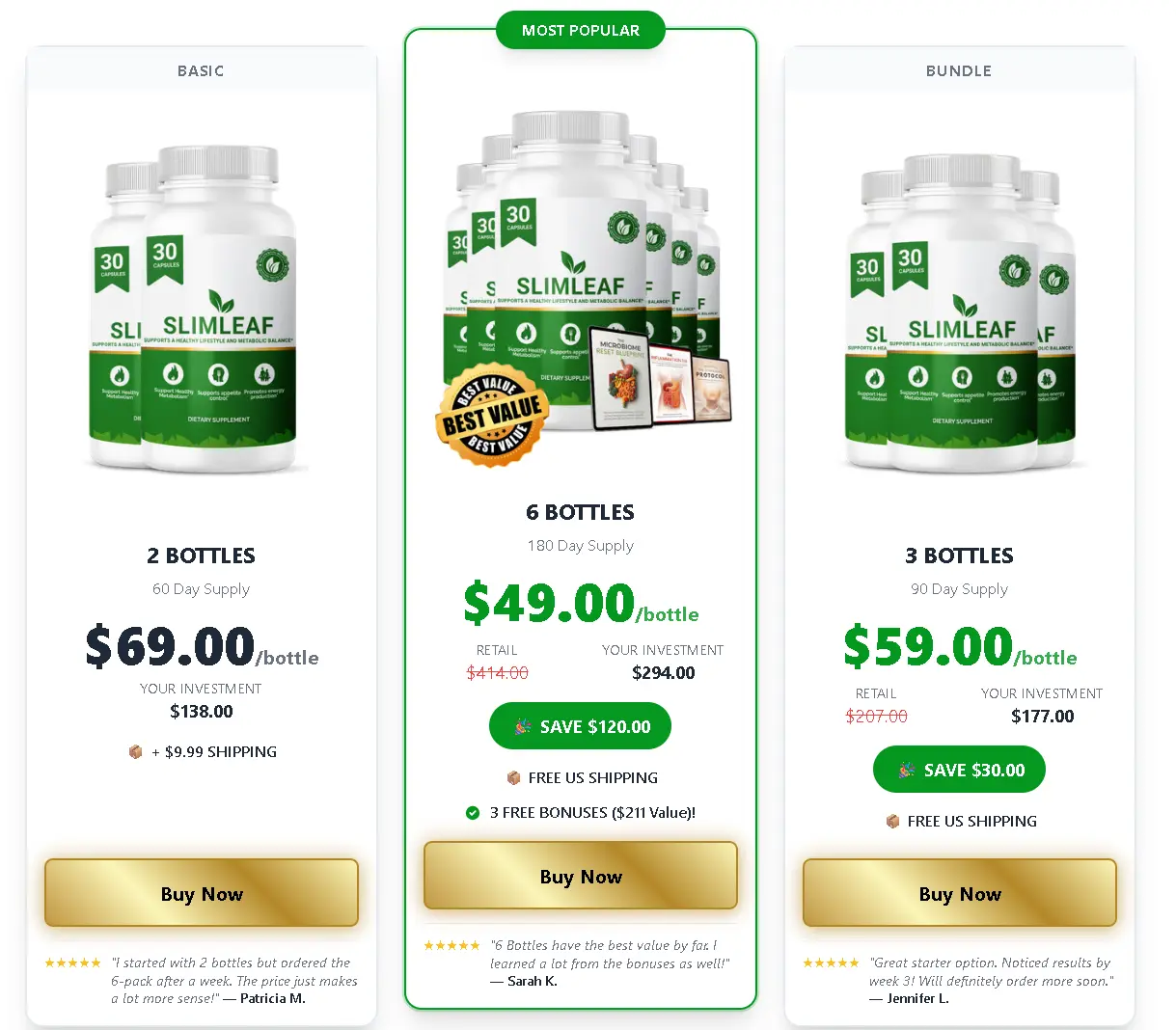 3 Days  Slimleaf Offer